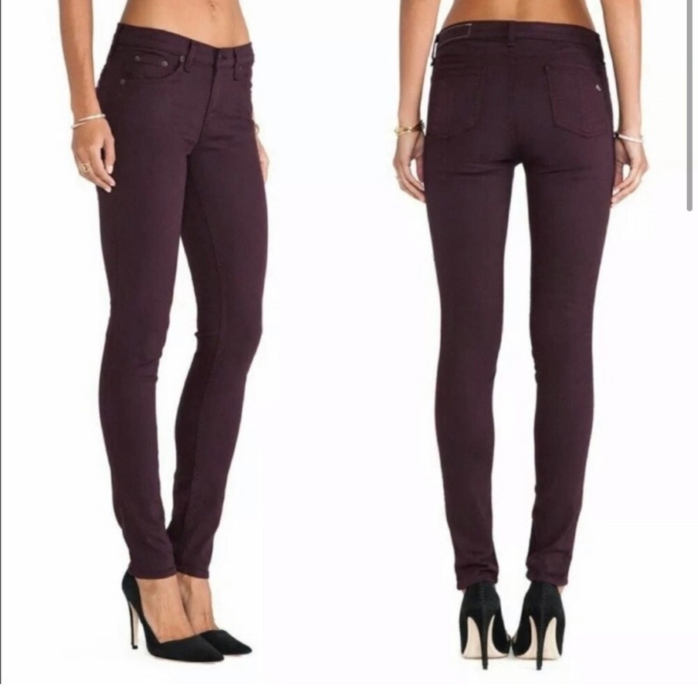 Rag & Bone dark wine /plum sz 26 skinny jeans